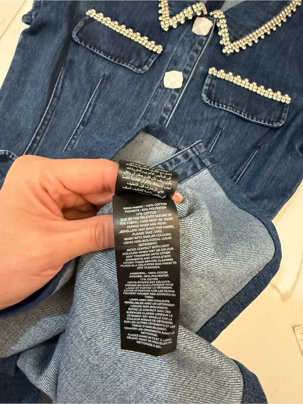 Self-Portrait Denim Mini Dress - Picture 4 of 8